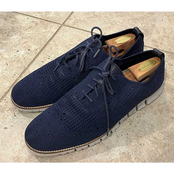 Cole Haan Zerogrand Stitchlite Wingtip Blue Oxford Shoes Mens 11.5 Dress Casual main image 9